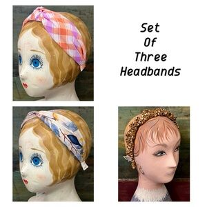 Anthropologie & Johnny Was Set Of Three Headbands